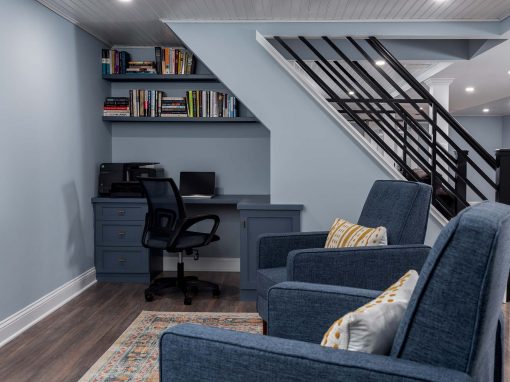 Newtown office basement by jackson built customs newtown PA