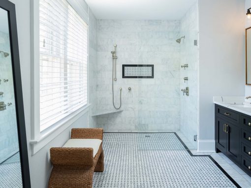 Yardley elegant bathroom by jackson built customs newtown Pennsylvania